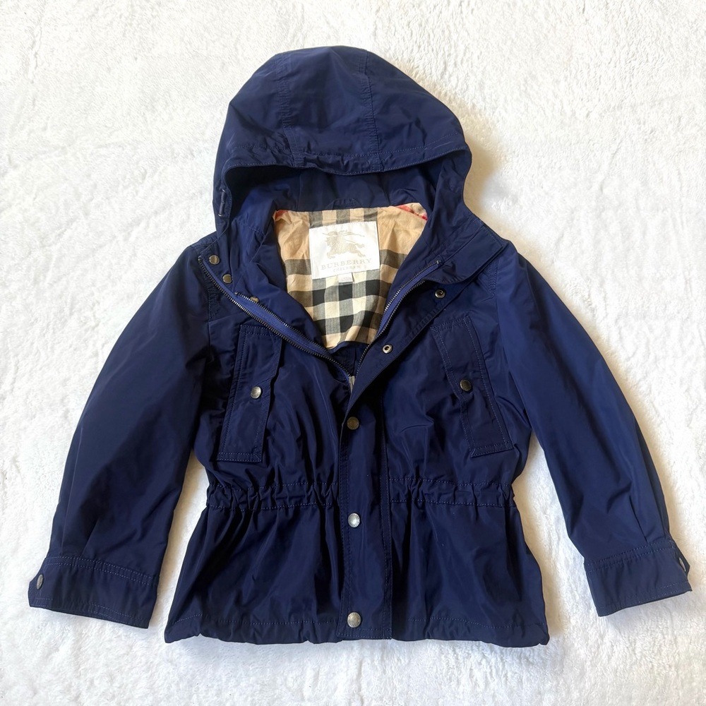 Burberry Nova Check Jacket Horse Navy Blue Boys 6Y